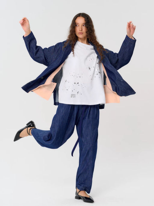 Пиджак женский 12421-64010 blue - Eleganzza фото 3