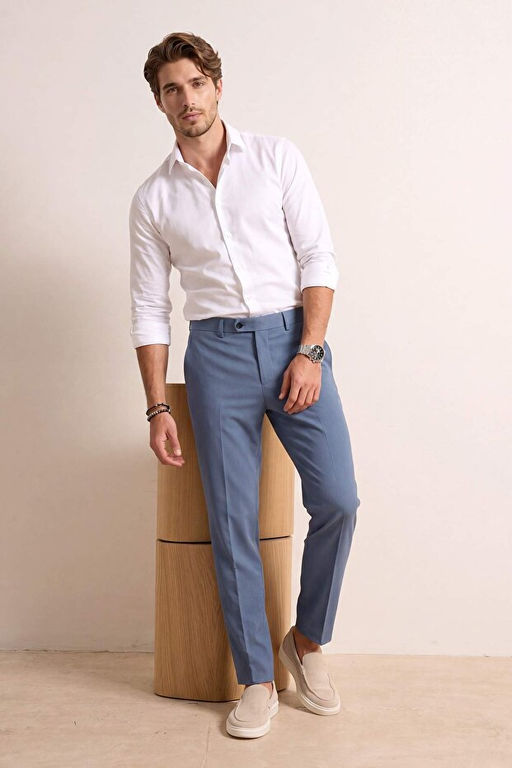 Mavi Straight K_r__maz Erkek Pantolon TMNSS26PL00031
