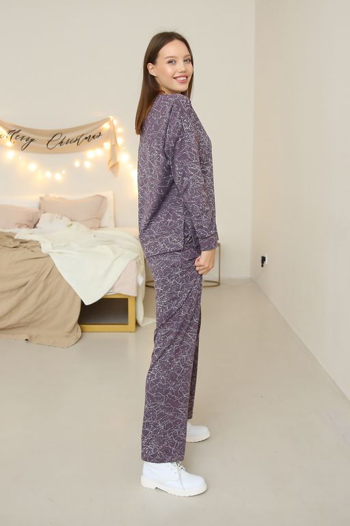 Брюки женские 156L10 сиреневый - Solo mio фото 4