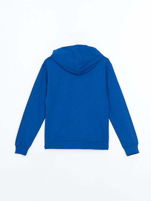 Kap??onlu Bask?l? Erkek ?ocuk Sweatshirt