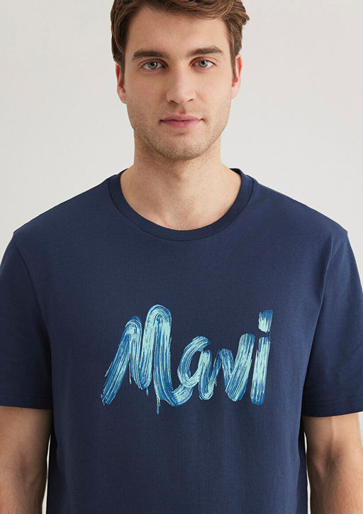 Mavi Logo Bask?l? Lacivert Tisort  фото 5