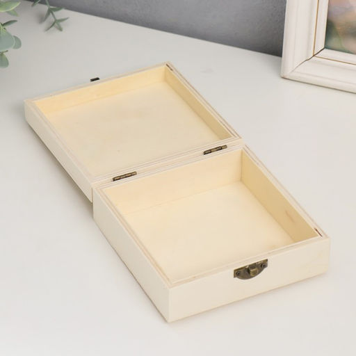 Шкатулка для росписи дерево «Квадрат полосатый», заготовка для творчества, 5×13×13 см