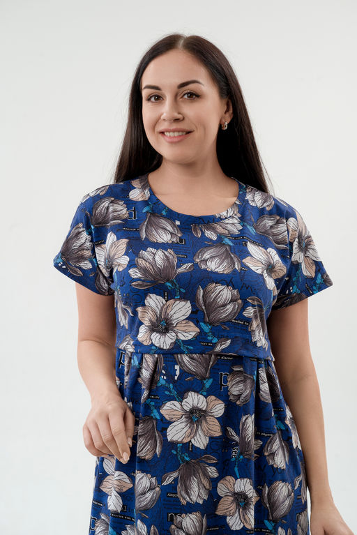 Платье женское из кулирки Миранда синий - Амадэль фото 21