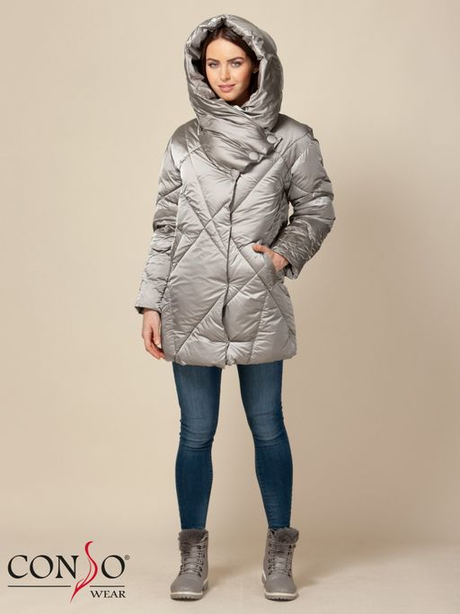 Conso/WEM 190501 - foil Полупальто утепленное женское  фото 5
