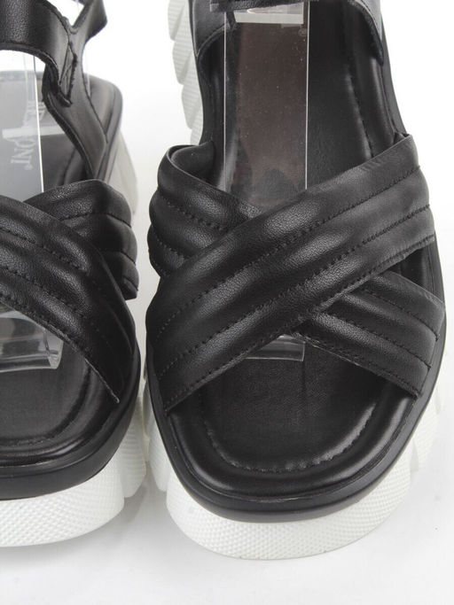 08-PED168-3 BLACK Босоножки женские (натуральная кожа)