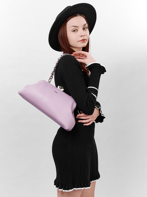 LACCOMA сумка Паола-Л815-фиалковый эко кожа хлопок фото 9