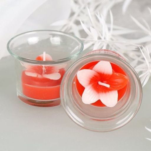 Свеча в подсвечнике 2 штуки 6х5 см / B713 /уп 72/144/ - ГалеонТрейд фото 5