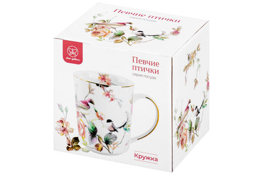 Кружка 360 мл 12*8,5*10,5 см Певчие птички NEW BONE CHINA - Elan gallery фото 11