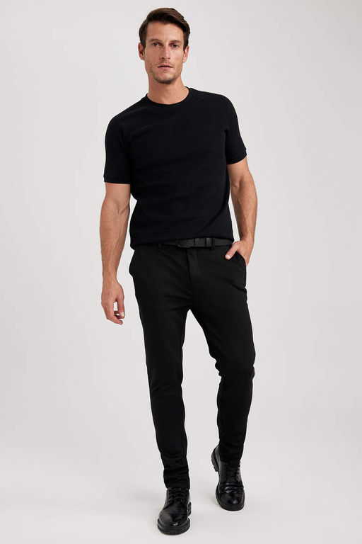 Базовая футболка Modern Fit с круглым вырезом и короткими рукавами - Defacto фото 2