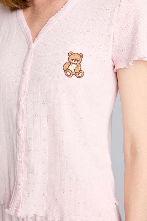 %100 Pamuk Regular Fit 2li Pijama Tak_m_ - Defacto фото 5