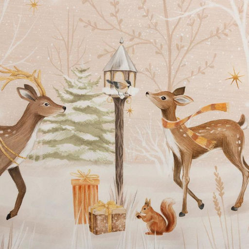 Скатерть новогодняя «Этель» Christmas forest, d=215 +/- 3 см с ГМВО, 100% хлопок, саржа 190 г/м²