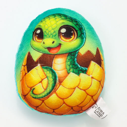 Магнит мягкий «Змея в яйце», 9 см