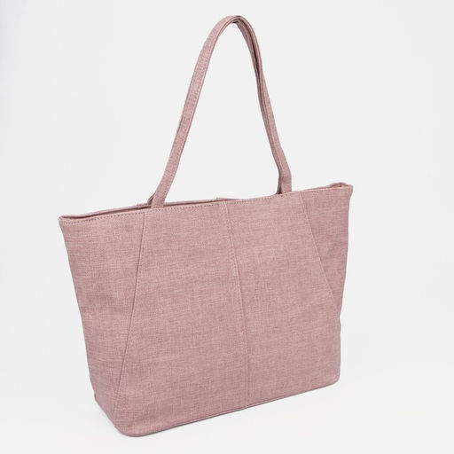 Сумка-шопер на молнии, цвет розовый - Simaland фото 2