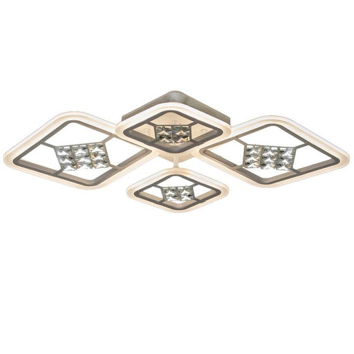 Люстра с ПДУ 1548/4WT LED 96 Вт 3000-6000К диммер белый 71×10 см BayerLux