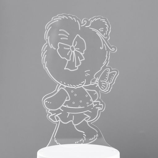 Светильник 3D RISALUX «Медвежонок», LED-ночник, RGB, от сети, 9.7×9.5×18 см