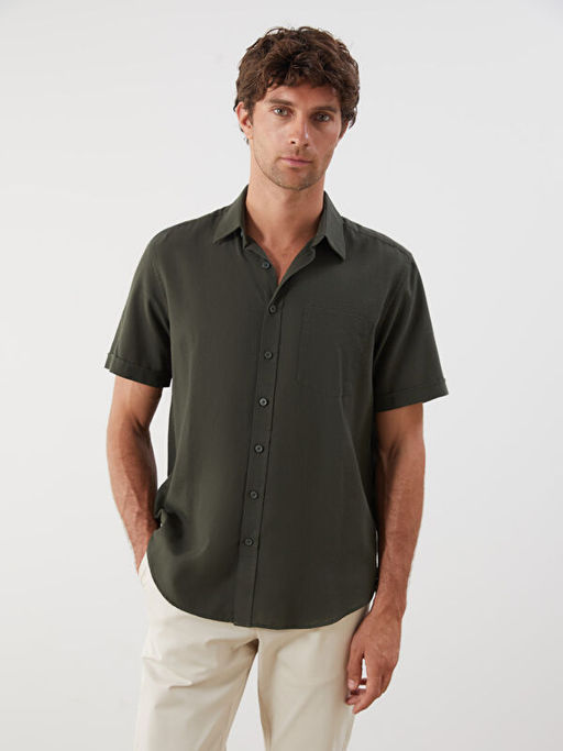 Regular Fit K?sa Kollu Arm?rl? Erkek G?mlek