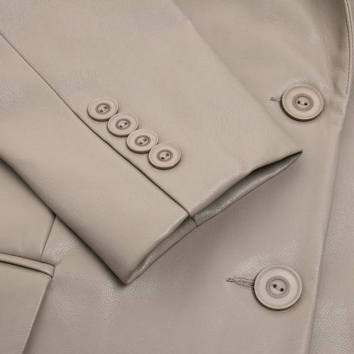Пиджак женский (экокожа) Eco leather, цвет серый, размер 46-48