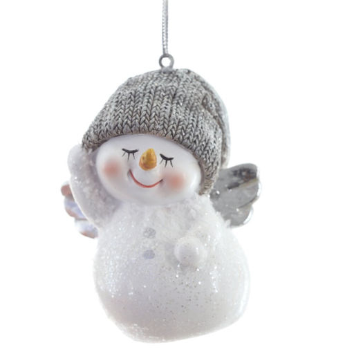 Фигурка декоративная подвесная "Снеговик", L5,5 W4,5 H7,5 см, 2в.