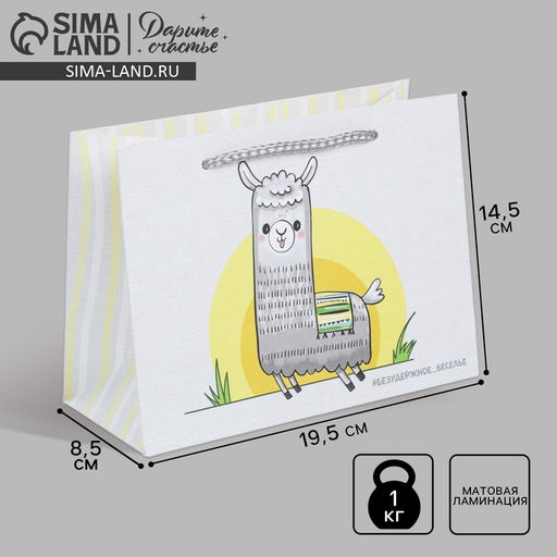 Пакет подарочный Веселье, 19,5 14,5 8,5 см - Дарите счастье фото 5