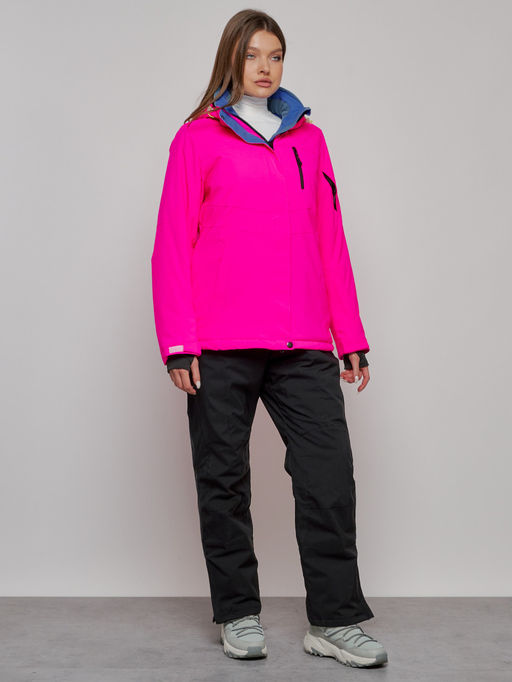 Горнолыжный костюм женский зимний розового цвета 005R - Chunmai фото 22