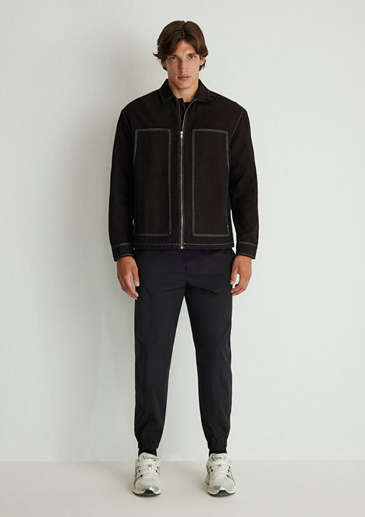 Fermuarl? Siyah Gomlek - Mavi фото 2