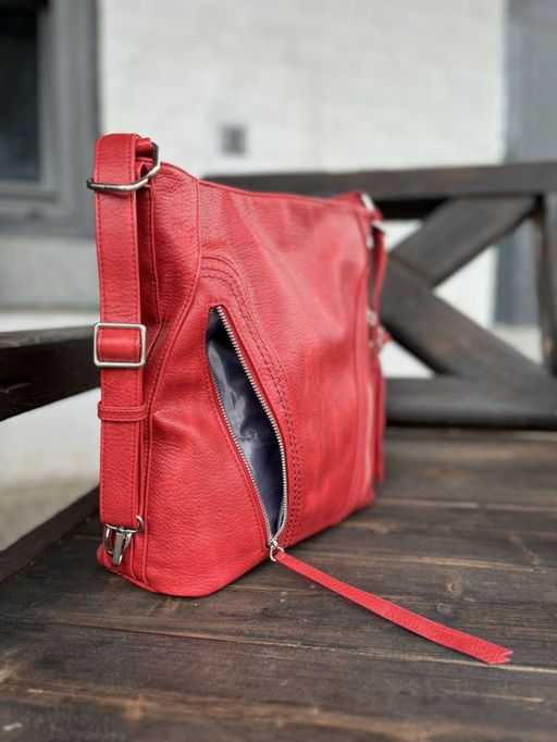 Женская сумка-рюкзак из эко кожи 9902 Красный - Kenguluna фото 4
