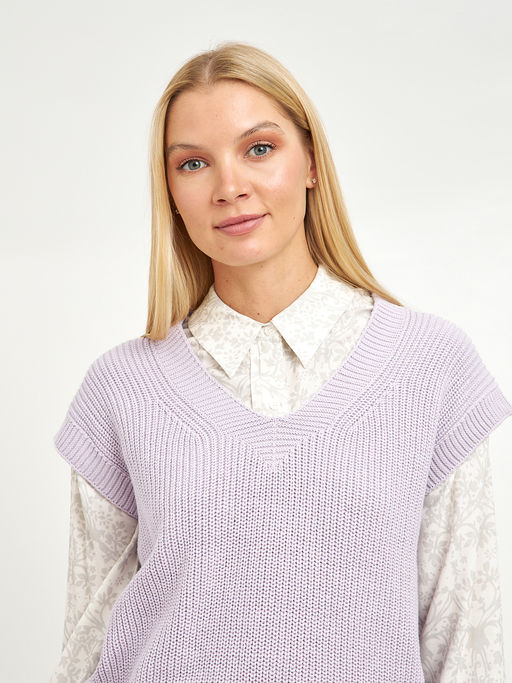 пуловер женский из хлопка без рукавов - Glenfield фото 6