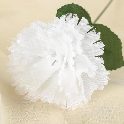 Цена за 20 шт. Цветы искусственные «Гвоздика», h=25 см, белые