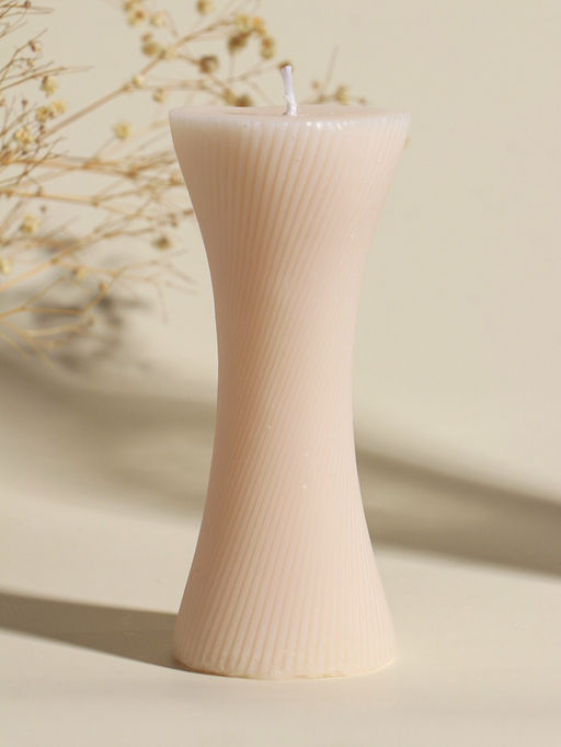 Свеча интерьерная "Талия" нежно-розовая 5,8х5,8х13,2 см