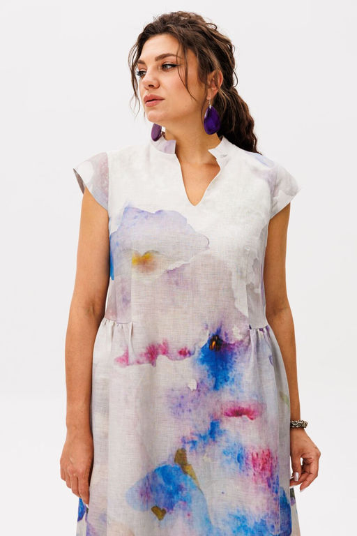 Платье ANELLI 1424.1 анютины глазки  фото 9