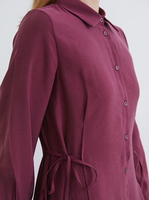 Beli Ba?lamal? Modal Kar???ml? G?mlek Elbise