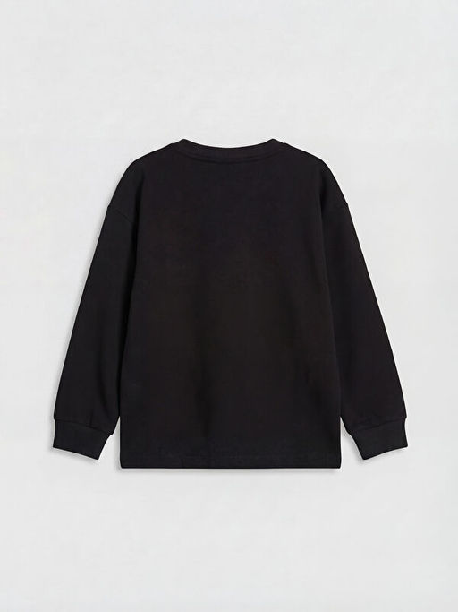 Sonic Bask?l? Erkek ?ocuk Uzun Kollu Ti??rt