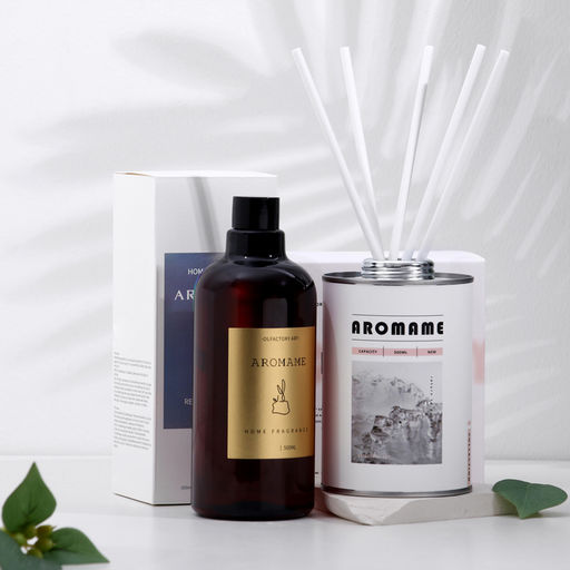 Набор диффузор ароматический Aromame, слива, амбра, кожа, табак, 500 мл, круглая банка - Simaland фото 8