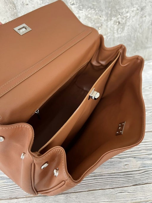 Женская кожаная сумка-портфель 8399-3 Рыжий - Sergio valentini фото 5