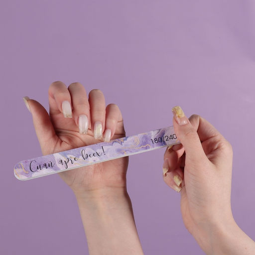 Цена за 3 шт. Пилка для ногтей «Сияй ярче всех!», прямая, 180/240 грит, 18 см, разноцветная