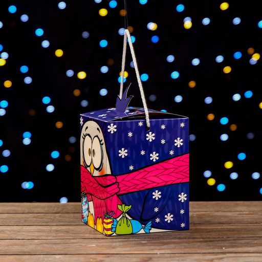 Цена за 5 шт. Подарочная коробка Смекубик Пингвинёнок,12 х 12 х 15,5 см - Simaland фото 3