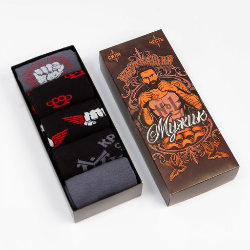 Носки мужские KAFTAN Настоящий, набор 5 пар, р. 41-44 (27-29 см)