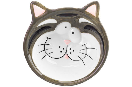 Миска для домашних питомцев 250 мл 15*13*4,5 см Котик, серый, керамика - Elan gallery фото 7