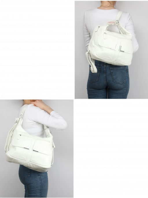 Сумка женская искусственная кожа Guecca-218 (рюкзак-change), 2отд, белый SALE 264060 - Adelia фото 9