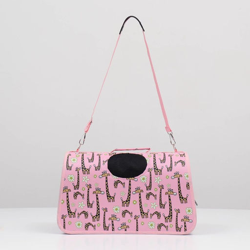 Сумка-переноска каркасная Жирафы, размер M, 40 х 21 х 27 см - Пижон фото 2