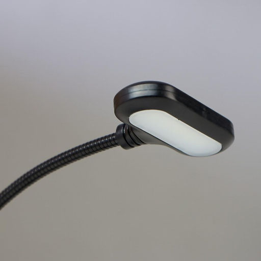 Лампа настольная RISALUX 16108/1, светодиодная, на прищепке, USB, чёрная, 5.3×8.2×22.5 см