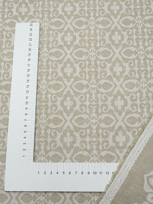 Полульняной жаккард Сьюзен цв.суровый, ш.1.6м, лен-56%, хлопок-44%, 210гр/м.кв - Купава фото 5