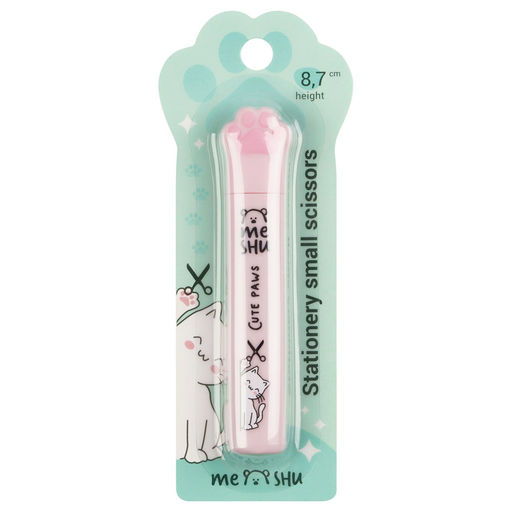 Ножницы детские MESHU "Paw" 87мм, складные, в футляре (MS_64038) безопасные лезвия