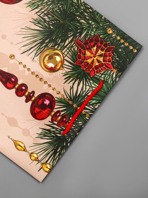 Цена за 2 шт. Пакет подарочный новогодний ламинированный, «Атмосфера Нового Года», 26×12×32 см