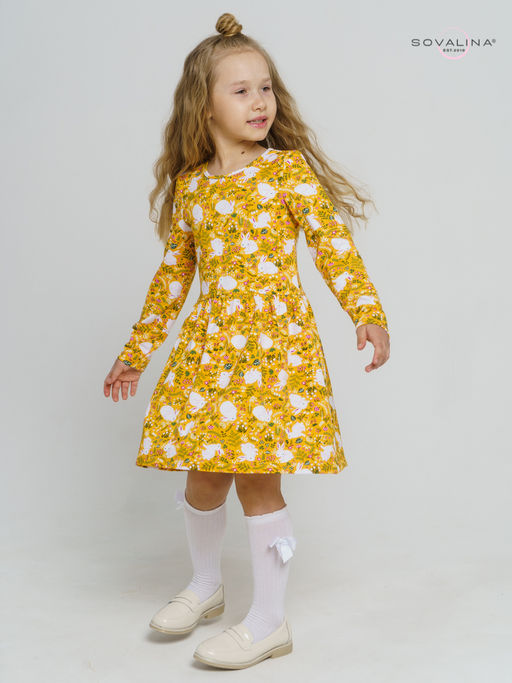 Платье Эля кролики на желтом - Sovalina фото 5