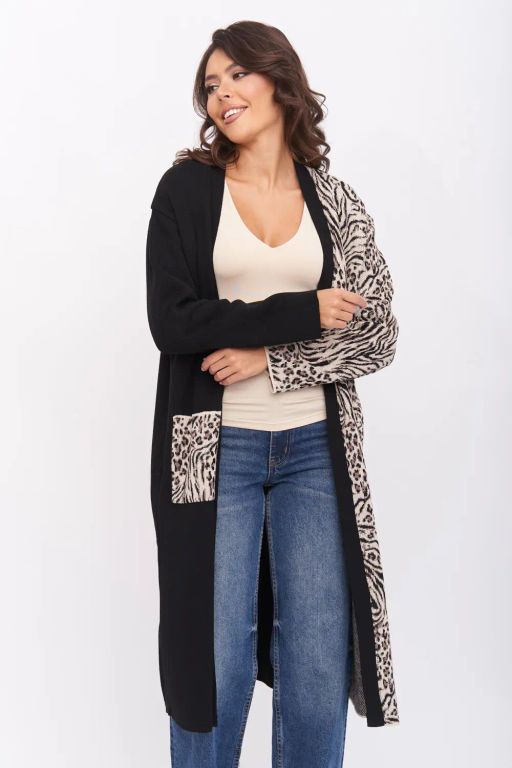 БЕЛАРУСЬ Кардиган Д 3272/черно-бежевый