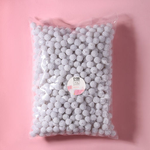 Бусины «Ежевика», d=12 мм, 500 г, белые