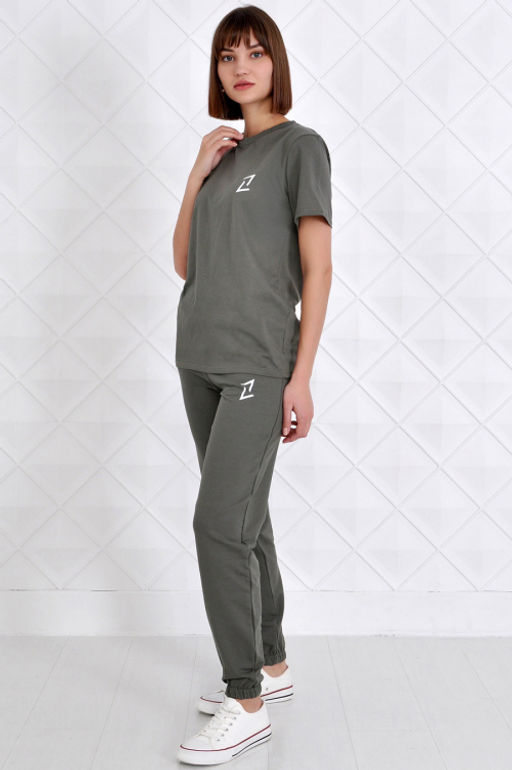 Арт. 2349 Костюм темная олива женский 44-52 (5 шт) Цвет:верх- темная олива, низ- темная олива - Калинка фото 9