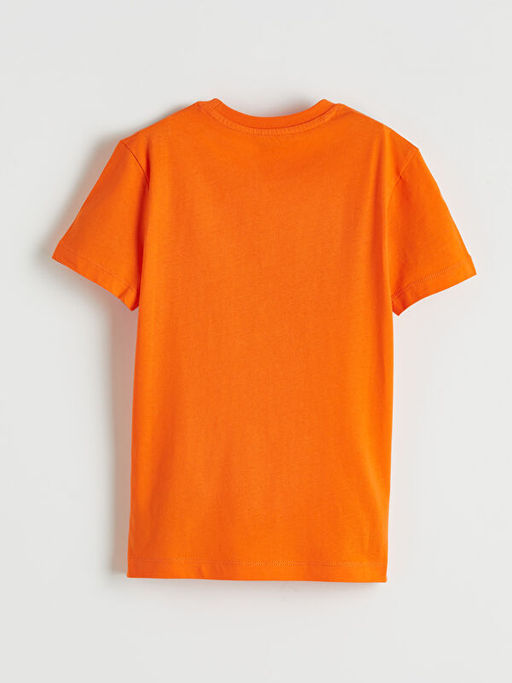 Bisiklet Yaka Bask?l? Erkek ?ocuk Ti??rt