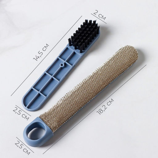 Щётка для окон Raccoon, длина 44 см, велюровая насадка 18.2×6.5 см, щётка для одежды 18.2×2 см, пластиковая щётка 2×14.5 см, силиконовый сгон 18.2 см